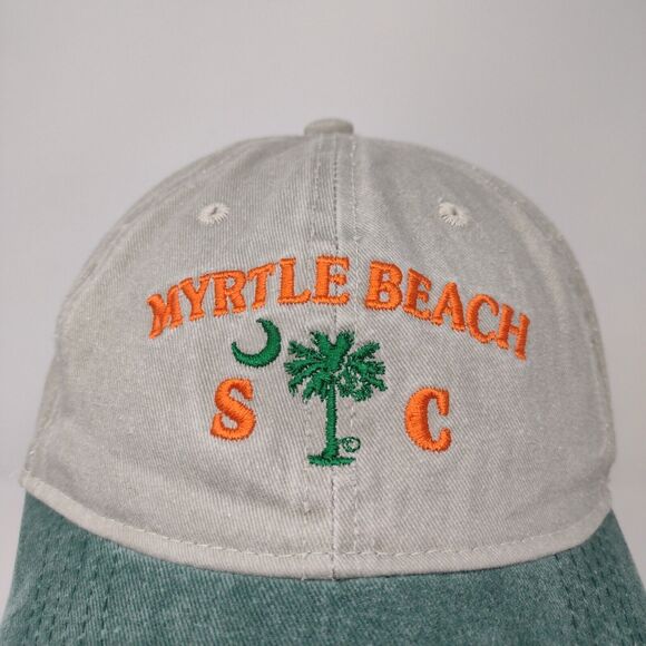Shade Shack Men's Strapback Hat Gray Green Myrtle Beach South Carolina - Picture 4 of 10
